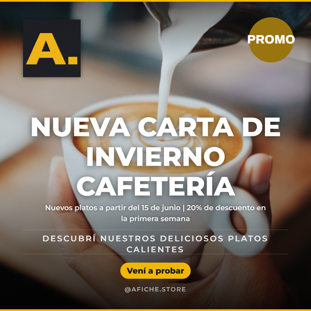 Placa generada con Afiche — cafetería